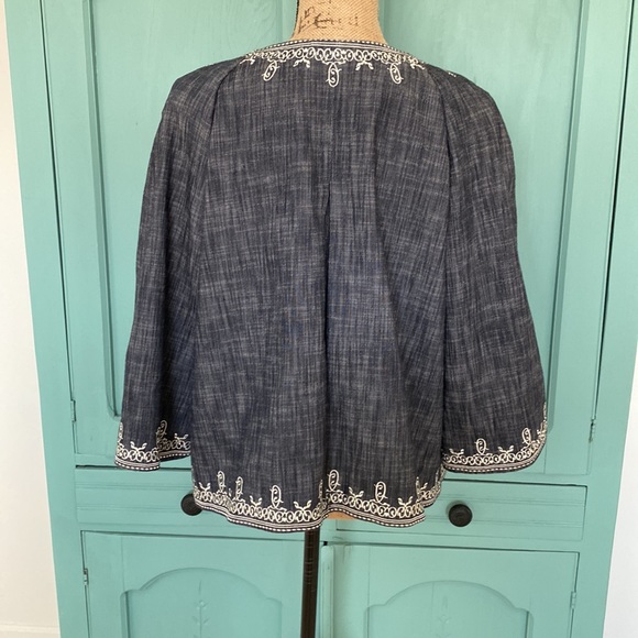 Oscar Blue with White Embroidered Jacket. Size 14 - Picture 6 of 14